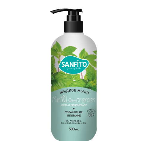 25587 SANFITO Мыло Мята и лемонграсс 500 мл