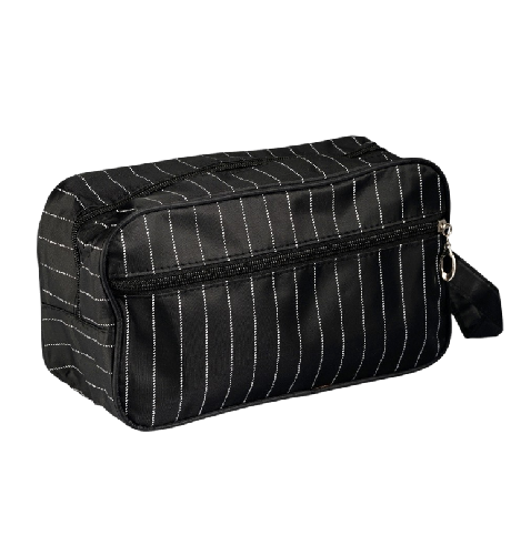 Ameli Косметичка черная с белой полоской (7906)_-Photoroom