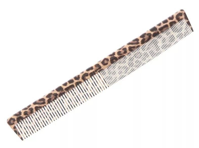Расческа Delrin leopard gold (40013)