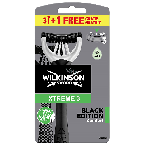 Wilkinson Однораз.станок Xtreme3 BLACK EDITION (4 шт.)