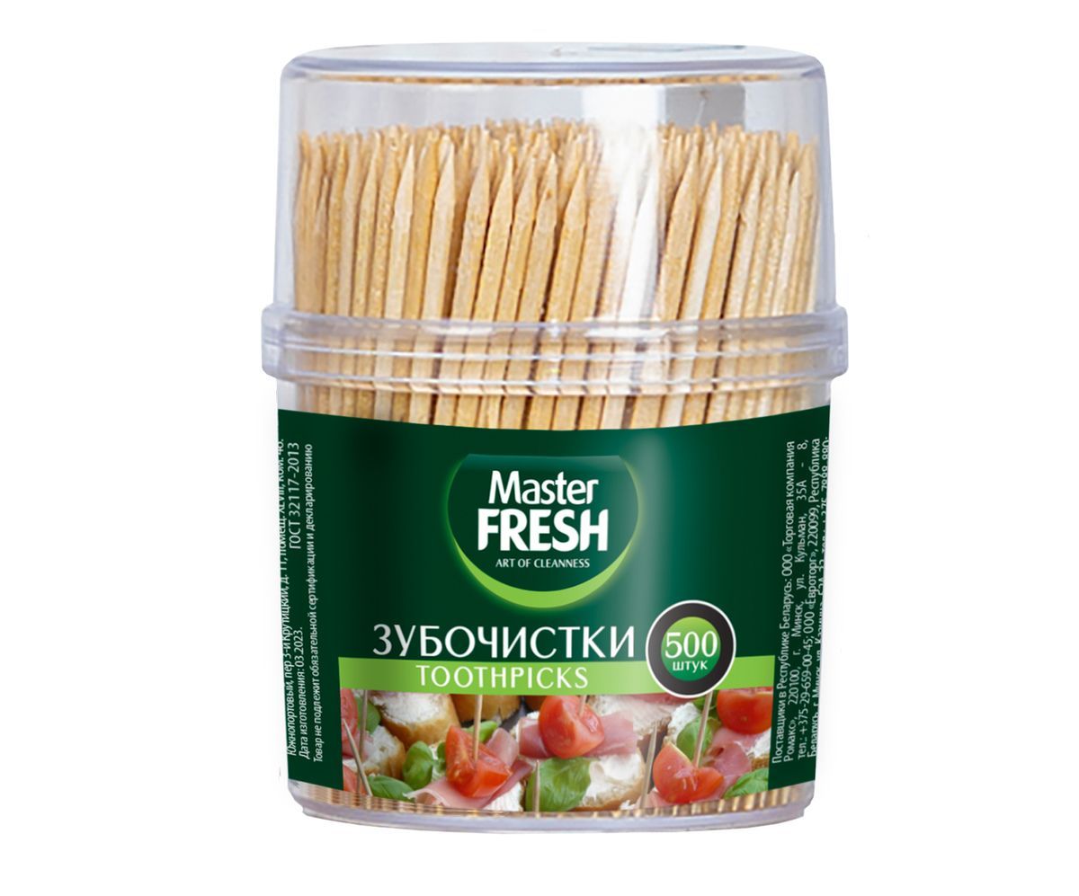 Master FRESH Зубочистки 500шт бан.1034