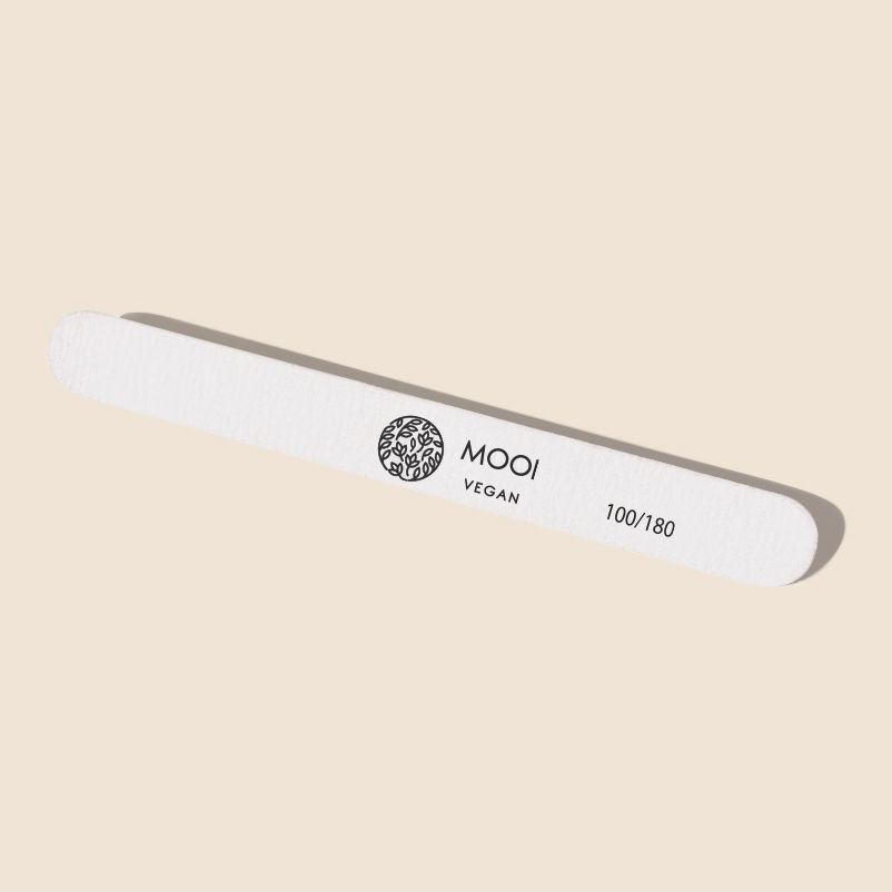 Одноразовая пилка для ногтей MOOI 100 180 Grey,прямая