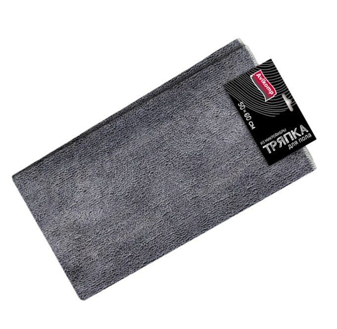 Графит Тряпка для пола из микрофибры 50х60см,серая (1шт)
